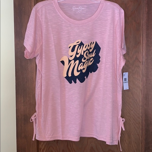 Jessica Simpson plus size tie-side graphic tee - Picture 3 of 6